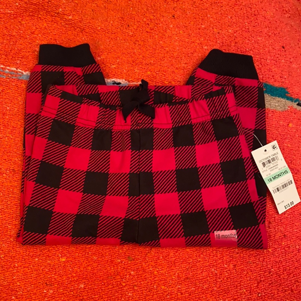 Cozy flannel print pants
